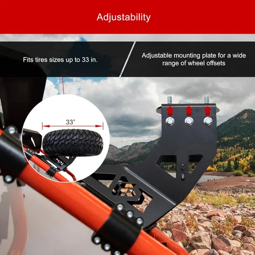 Vista 4 de Tusk UTV Portaneumáticos de Repuesto Compatible con Honda Talon 1000X-4/R-4 2020-2024