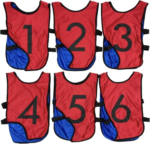 Vista 44 de LVL10 Pro Sports Pinnies - Reversible Numbered Pinnies with Premium Fabric, Comfortable Fit and Fade-Resistant Print - 6 Pack