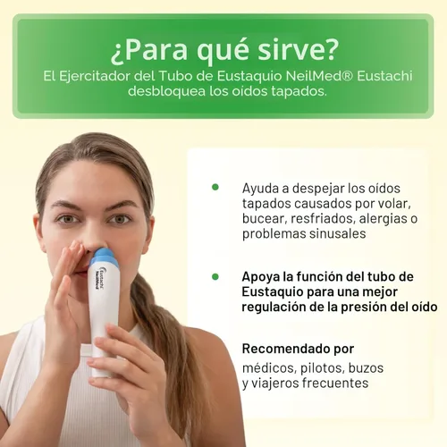 Vista 8 de NeilMed Ejercicio de trompa de Eustaquio-Eustaquio: explota las orejas bloqueadas de forma segura. Ayuda a aliviar la presión del oído