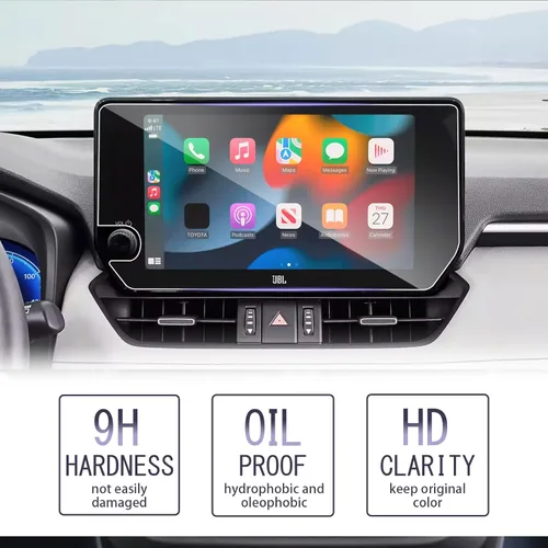 Vista 2 de LUWU Protector de pantalla para Toyota RAV4 2023, pantalla táctil de 10.5 pulgadas 2023, RAV4 Limited, protector de pantalla de vidrio templado 2023