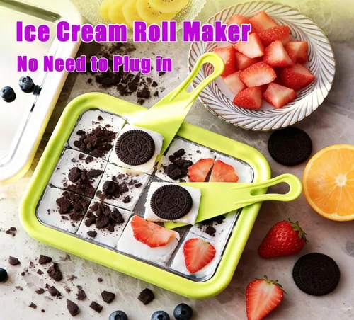 Vista 4 de Myfroroll - Máquina casera de bricolaje para helados italianos, sorbete, yogur congelado, fácil de limpiar (blanco)