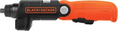 Vista 2 de BLACK+DECKER Cordless Screwdriver with LED Light 4V MAX, Electric Screwdriver with 2 Pcs Bit Set (BDCSFL20C)