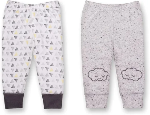 Vista 13 de Lamaze Pantalones deportivos de algodón natural súper peinados para bebé, 2 unidades Gris (Gray Striped)