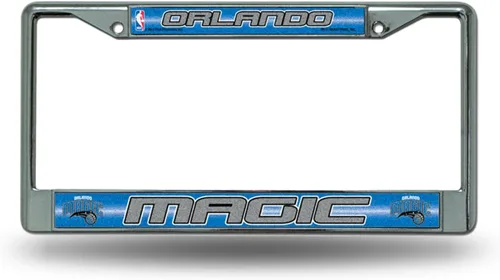 Vista 30 de NBA Bling Chrome License Plate Frame with Glitter Accent