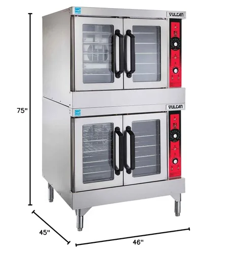 Vista 2 de Vulcan Horno de convección de gas de doble cubierta Hart