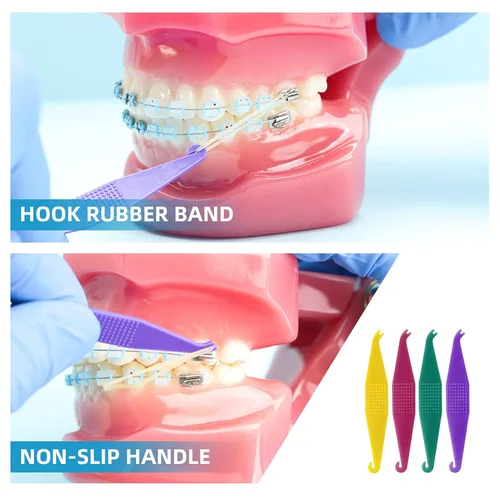 Vista 6 de 500 Piezas Bandas de Goma Elásticas Ortodónticas Bandas de Tracción de Goma para Dientes Torcidos, Espacios entre Dientes, Diademas, Colas
