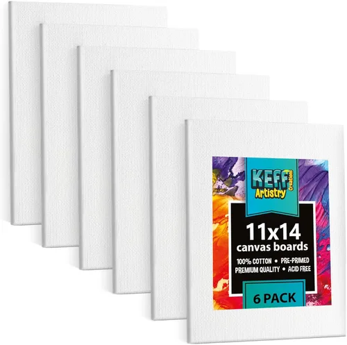 Vista 33 de KEFF Tablas de Lienzo para Pintar - 4x10 Paquete de 18 Paneles de Lienzo a Granel, 100% Algodón Lienzo Triple Impreso en Prima para Suministros