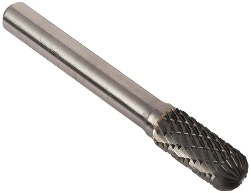 Vista 120 de Drill America SA-1 Rebaba de carburo/lima giratoria cilíndrica de doble corte para amoladora de troquel de 1/4" de diámetro x 5/8" de longitud