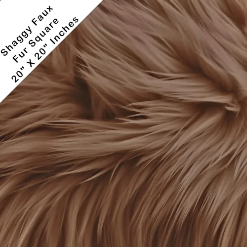 Vista 139 de FabricLA - Tela de piel sintética peluda cuadrada - 4" X 4" pulgadas precortada - Use tela de piel sintética para manualidades DIY, accesorio