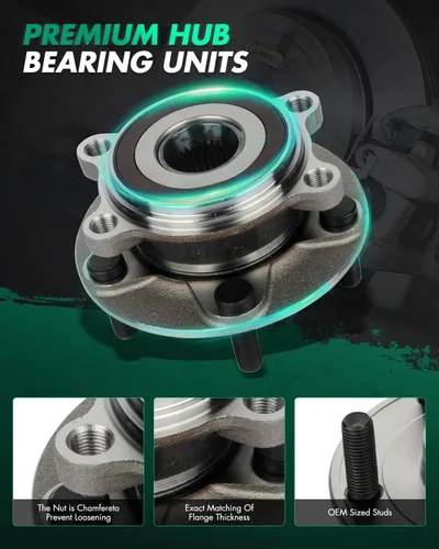 Vista 4 de SCITOO Cojinete de cubo de rueda para Mazda 3 2016-2017 2016-2017 para Mazda CX-3 compatible con OE 513354 delantero 5 pernos 1 almohadilla