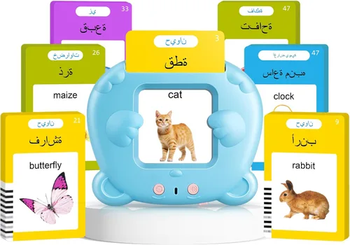 Vista 17 de Tarjetas didácticas parlantes para niños pequeños, juguetes Montessori de aprendizaje con 224 palabras visuales, discurso de bolsillo para niños
