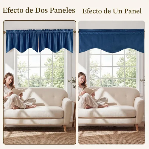 Vista 8 de StangH - Cortinas de terciopelo supersuaves para dormitorio (2 paneles, diseño de bolsillo para barra), Rojo