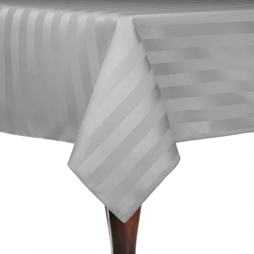 Vista 14 de Ultimate Textile -2 Pack- Satin-Stripe 72 x 108-Inch Rectangular Tablecloth, Acid Green