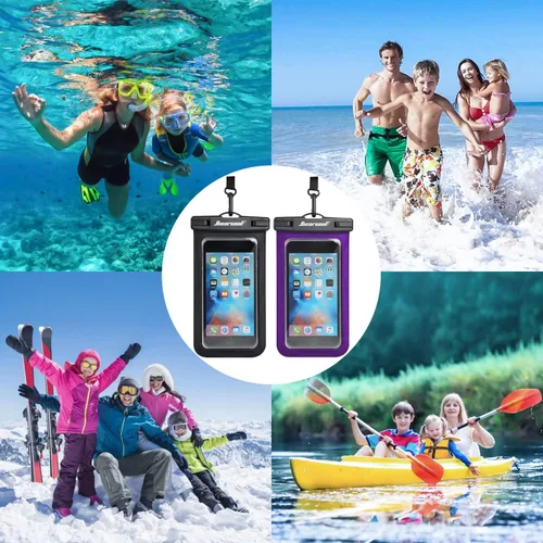 Vista 7 de Hiearcool - Funda impermeable IPX8, universal y compatible con celular iPhone 12, Pro 11, Pro Max, XS, Max, XR, X, 8, 7, Samsung Galaxy S10, S9
