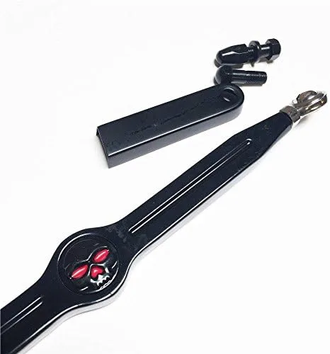 Vista 3 de XKH - Enlace de cambio de marchas de calavera para motocicleta compatible con Harley Heritage Softail Nostalgia FLSTN Night Train EFI FXSTBI Negro