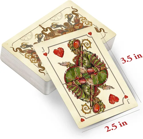 Vista 2 de HUNGRY MINDS The Game Playing Cards - Baraja de 54 cartas de póquer profesionales, baraja estándar coleccionable, juego de cartas vintage