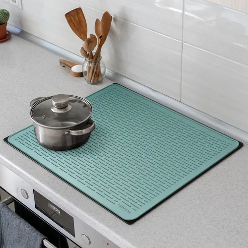 Vista 6 de YUHFERA Cubierta superior de estufa para estufa eléctrica, tapete de silicona para encimera de vidrio, protector de placa de cocina, alfombrillas