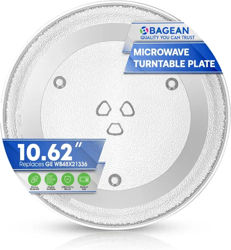 Vista 10 de Plato de Repuesto para Microondas de 10 Pulgadas Compatible con WB49X10065 Plato Giratorio de Microondas GE - Plato de Vidrio de Repuesto Exacto