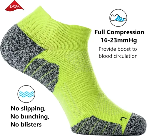 Vista 3 de CWVLC - Calcetines tobilleros deportivos de compresión acolchados unisex