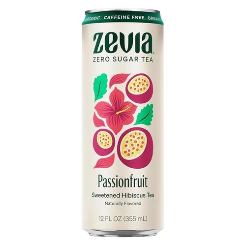 Vista 8 de Zevia - Té helado orgánico sin azúcar, té negro con durazno, latas de 12 onzas (paquete de 12)