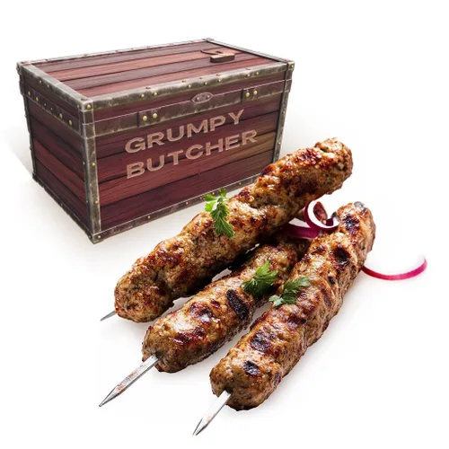 Vista 17 de Grumpy Butcher Premium - Chuletas de cerdo Heritage Duroc con hueso (4 unidades, 14 onzas cada una, 3.5 libras) - Carne de chuleta de cerdo gourmet