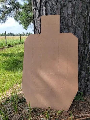 Vista 4 de Objetivos oficiales de cartón USPSA/IPSC, objetivo de torso para competición, objetivo de tiro de silueta, objetivos de cartón. Fabricado en EE. UU
