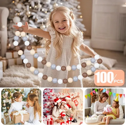 Vista 3 de GOGOSO Pelotas para niños pequeños, 100 bolas de gateo de 2.15 pulgadas, sin BPA, a prueba de aplastamiento, bolas de plástico suave para niños