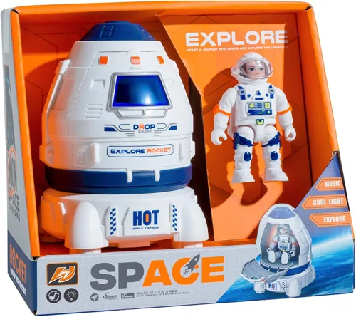 Vista 7 de Wbzle Juguetes de Cohete Espacial, Nave Espacial con Juguetes de Astronauta para Educación, Concentración, Diversión de Aprendizaje de Cohetes
