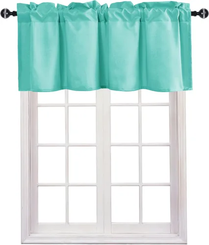 Vista 27 de JIUZHEN Cortinas de cenefa para cocina, cenefas para ventana de sala de estar/sótano, cortinas de ventana de baño, aislamiento térmico, paneles