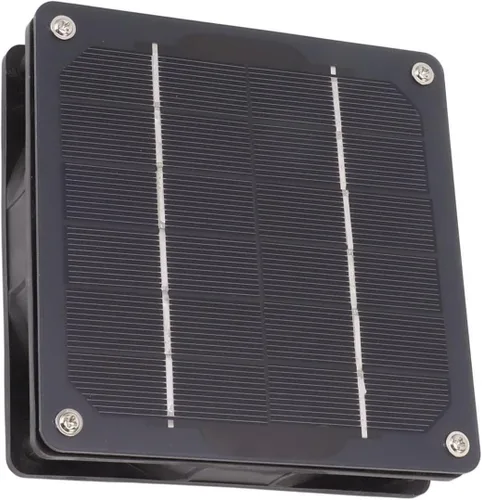 Vista 3 de Solar Powered Exhaust Fan, 5w Solar Panel Powered Fan, Energy Saving Monocrystalline Solar Panel Fan Mini Ventilator for Chicken, Ventilation Fans