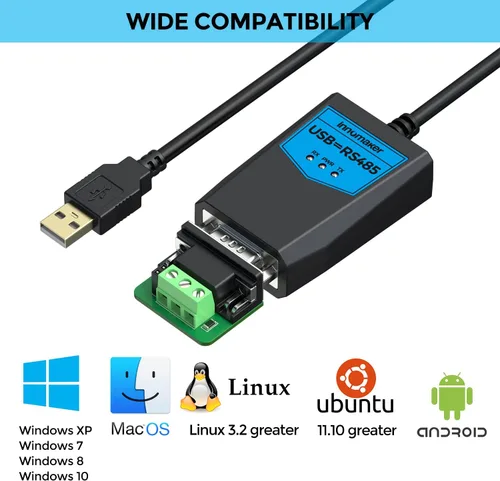 Vista 5 de innomaker Industrial USB 2.0 a RS485 Convertidor Adaptador basado en FTDI FTDI FT230 Chip Integrado Protección ESD Soporte Windows 11,10,8 XP Mac