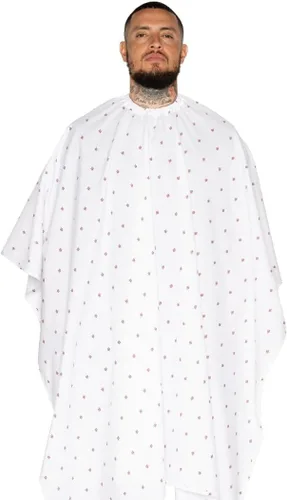 Vista 10 de Barber Strong The Barber Cape - Funda para corte de pelo para hombres, material repelente y reductor estático, tela resistente al agua