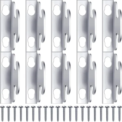 Funrous Soportes para barra de cortina y accesorios de ganchos, juegos ajustables con tornillos y perchas de soporte para el hogar y la cocina (10