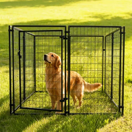 Vista 7 de ALEKO jaula para perro o gato, resistente, corralito, cerca para gallinero, 5 pies x 5 pies x 4 pies