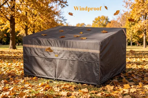 Vista 7 de Fundas impermeables para muebles de patio, resistentes a la decoloración, fundas para sofá biplaza de patio de 2 plazas, 52 pulgadas de ancho x 32
