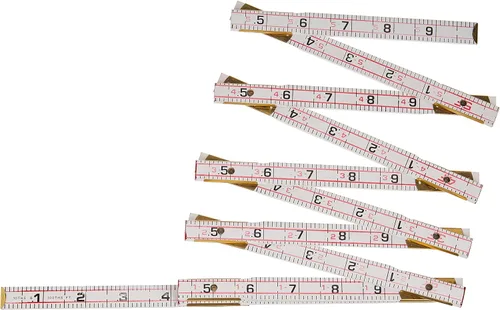 Vista 2 de Crescent Lufkin - Regla de madera para báscula de ingeniero Red End de 58 pulgadas x 6 pies, 1066DN, color blanco