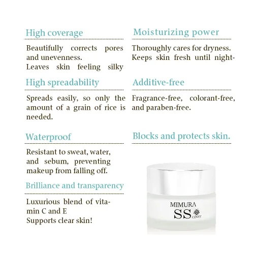 Vista 3 de MIMURA Base de maquillaje impermeable japonesa con base de maquillaje de poros de 0.71 oz