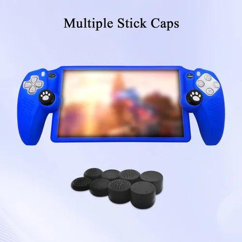 Vista 8 de MOJOXR Silicone Protective Cover and Stick Caps Compatible with Playstation Portal, Anti-Slip Protector Case and 10 Thumb Grip Caps Accessories for