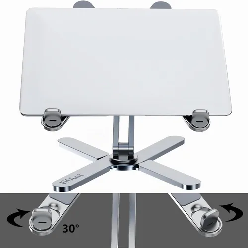 Vista 4 de Soporte para laptop Rotación de 360 grados ajustable portátil para tableta portátil de 10 "- 17