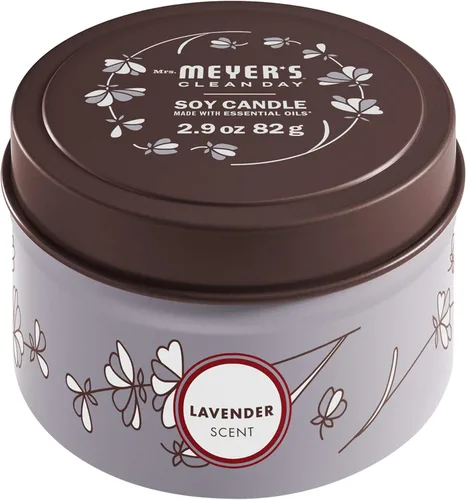Vista 7 de MRS. MEYER'S Clean Day - Vela de lata de soja, 12 horas de tiempo de combustión, hecha con cera de soja y aceites esenciales, albahaca, 2.9 onzas