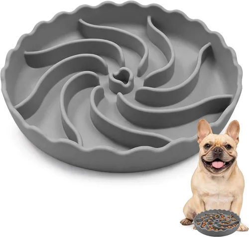 Vista 10 de SCHITEC Tazón de perro de alimentación lenta, cuenco de silicona de Púrpura