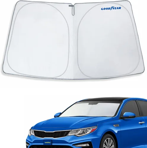 Vista 56 de Goodyear Parasol plegable para parabrisas Acura MDX 2022-2026, accesorios de automóvil, cubierta de parasol, parasol para parabrisas de automóvil
