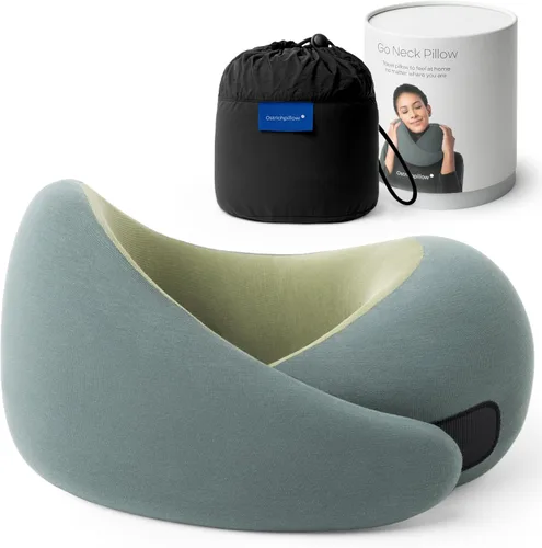 Vista 10 de Ostrichpillow Go Almohada Cervical, Almohadas de Viaje para Aviones, Almohada de Viaje de Espuma Viscoelástica Premium, Diseño Ergonómico 360º