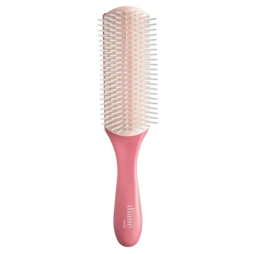 Vista 10 de Diane Cepillo de nylon con punta de clavos para peinar el cabello para desenredar, separar, dar forma y definir cabello húmedo grueso o rizado, se