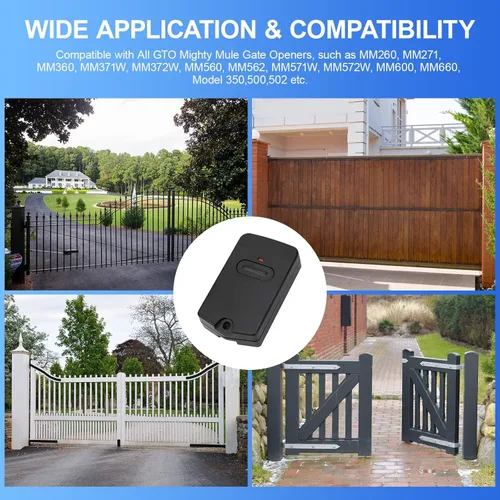 Vista 5 de Abridor de puerta de repuesto RB741 GTO abridor de puerta Mighty Mule Control remoto puerta de garaje FM135 Transmisor remoto 3 piezas controlador