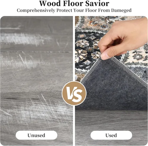 Vista 3 de Tapetes para sillas de oficina para suelo de madera dura, 48 x 60 pulgadas, tapete para silla de escritorio para suelo duro, tapete para silla