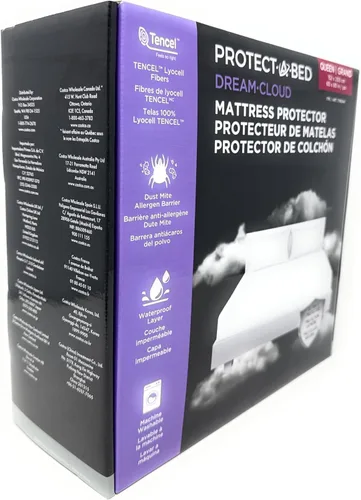 Vista 2 de Protect-A-Bed Protector de colchón – Impermeable, transpirable, Tencel Lyocell Top – Disponible en tamaños Queen y King (Queen)