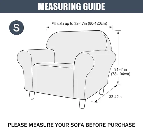 Vista 6 de CONRUSER Funda elástica para sofá, terciopelo grueso y suave, protector de muebles con parte inferior elástica para mascotas y niños (beige, talla S)
