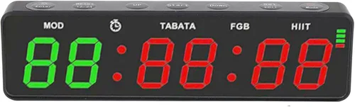 GOTOTOP Portable Gym Timer Clock, Rechargeable Digital Stopwatch with Interval Training Support for Home Gym, Boxing and Fitness Workouts