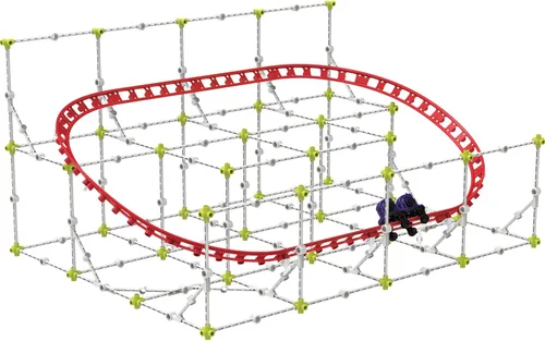 Vista 4 de Thames & Kosmos Kit STEM de ingeniería de montaña rusa Diseña, construye, experimenta con modelos de montaña rusa de trabajo Explora física
